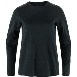 Tierra Wool Tee Long Sleeve W Women’s T-shirts Black Main Front 83833